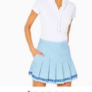 Lilly Pulitzer Blue Skater Mini Skirt